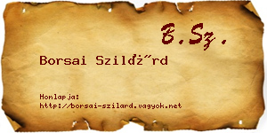 Borsai Szilárd névjegykártya
